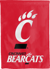 Load image into Gallery viewer, red cincinnati bearcats double sided house flag for man cave decor
