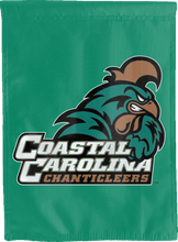 Load image into Gallery viewer, teal coastal carolina chanticleers double sided house flag for man cave decor
