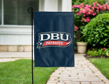 Load image into Gallery viewer, blue dallas baptist university patriots double sided garden flag for yard decor

