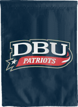 Load image into Gallery viewer, blue dallas baptist university patriots double sided house flag for man cave decor
