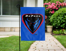 Load image into Gallery viewer, blue depaul university double sided garden flag for yard decor
