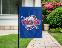 Load image into Gallery viewer, blue detroit mercy titans double sided garden flag for yard decor
