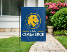 Load image into Gallery viewer, blue east texas A&amp;M commerce double sided garden flag for yard decor
