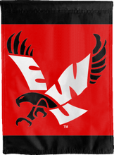 Load image into Gallery viewer, eastern washington house flag with EWU logo for man cave decor
