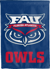 Load image into Gallery viewer, blue fau owls double sided house flag for man cave decor

