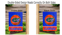 Load image into Gallery viewer, florida basketball logo reading correctly on both sides of garden flag
