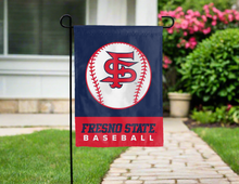 Load image into Gallery viewer, blue and red fresno state baseball garden flag for yard decor
