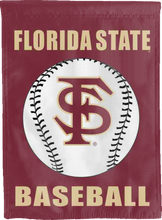 Load image into Gallery viewer, fsu seminoles baseball double sided house flag for college dorm decor
