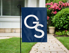 Load image into Gallery viewer, blue georgia southern university double sided garden flag with gs logo for yard decor
