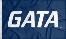 Load image into Gallery viewer, georgia southern university flag with gata logo for college dorm decor

