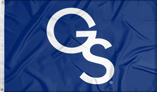 Load image into Gallery viewer, georgia southern university flag with gs logo for college dorm decor
