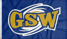 Load image into Gallery viewer, blue georgia southwestern state university hurricanes flag for college dorm decor
