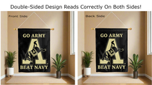Load image into Gallery viewer, go army beat navy logo reading correctly on both sides of house flag
