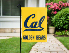 Load image into Gallery viewer, gold uc berkeley double sided garden flag for yard decor
