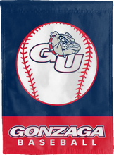 Load image into Gallery viewer, gonzaga baseball double sided house flag for man cave decor
