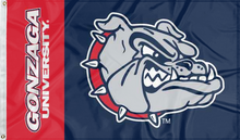 Load image into Gallery viewer, blue and red gonzaga bulldogs flag for college dorm decor
