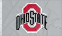 Load image into Gallery viewer, grey ohio state university buckeyes flag for college dorm decor
