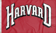 Load image into Gallery viewer, red harvard 3x5 flag for college dorm decor
