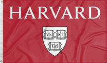 Load image into Gallery viewer, red harvard university 3x5 flag for college dorm decor
