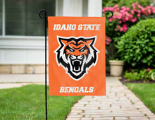 Load image into Gallery viewer, orange idaho state bengals double sided garden flag for yard decor

