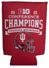 Load image into Gallery viewer, red indiana football big ten conference champions can cooler for game day decor
