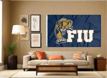 Load image into Gallery viewer, indoor display of blue fiu flag for man cave decor
