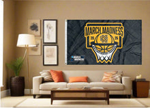 Load image into Gallery viewer, indoor display of kennesaw state basketball march madness 2026 flag for man cave decor
