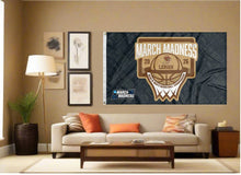 Load image into Gallery viewer, indoor display of lehigh basketball march madness 2026 flag for man cave decor
