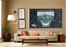 Load image into Gallery viewer, indoor display of michigan state basketball march madness 2026 flag for man cave decor
