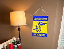 Load image into Gallery viewer, south dakota state jackrabbits garden flag hung for college dorm decor
