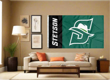 Load image into Gallery viewer, indoor display of stetson university flag for man cave decor
