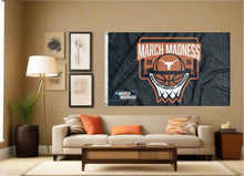 Load image into Gallery viewer, indoor display of texas basketball march madness 2026 flag for man cave decor
