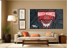 Load image into Gallery viewer, indoor display of texas tech basketball march madness 2026 flag for man cave decor
