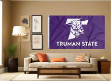 Load image into Gallery viewer, indoor display of truman state university flag for man cave decor
