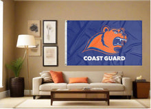 Load image into Gallery viewer, indoor display of u-s coast guard academy 3x5 flag for man cave decor

