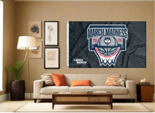 Load image into Gallery viewer, indoor display of uconn basketball march madness 2026 flag for man cave decor
