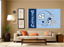 Load image into Gallery viewer, indoor display of unc football flag for man cave decor
