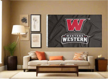 Load image into Gallery viewer, indoor display of university of montana western flag for man cave decor
