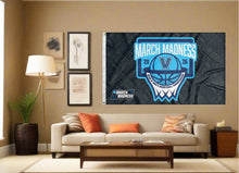 Load image into Gallery viewer, indoor display of villanova basketball march madness 2026 flag for man cave decor
