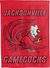 Load image into Gallery viewer, red jacksonville state gamecocks double sided house flag for man cave decor
