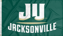 Load image into Gallery viewer, green jacksonville university dolphins flag for college dorm decor
