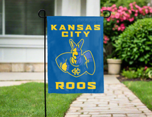 Load image into Gallery viewer, blue kansas city roos double sided garden flag for yard decor
