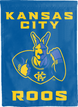 Load image into Gallery viewer, blue kansas city roos double sided house flag for man cave decor
