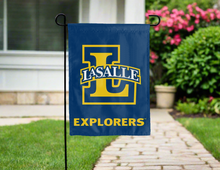 Load image into Gallery viewer, blue la salle university double sided garden flag for yard decor
