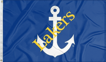 Load image into Gallery viewer, blue lake superior state university lakers flag for college dorm decor
