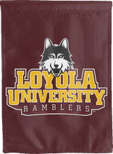 Load image into Gallery viewer, loyola university chicago ramblers double sided house flag for man cave decor
