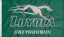 Load image into Gallery viewer, loyola university maryland greyhounds flag for college dorm decor
