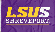 Load image into Gallery viewer, purple lsu shreveport flag for college dorm decor
