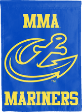 Load image into Gallery viewer, blue maine maritime academy double sided house flag for game day decor
