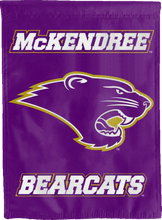 Load image into Gallery viewer, purple mckendree bearcats double sided house flag for man cave decor
